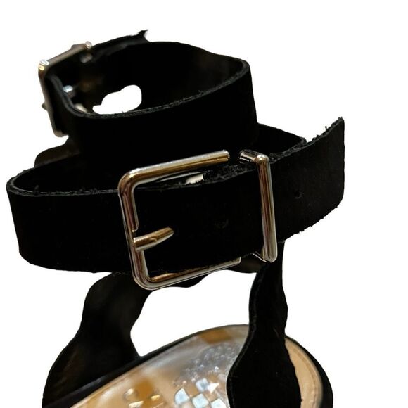 Vince Camuto Women's Espadrille Wedge Sandal Sueded Black Summer 8.5 (39) 8 1/2M - Picture 7 of 14